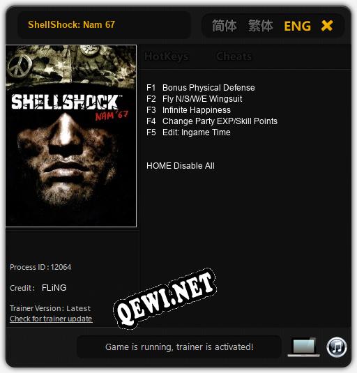 ShellShock: Nam 67: Трейнер +5 [v1.1]