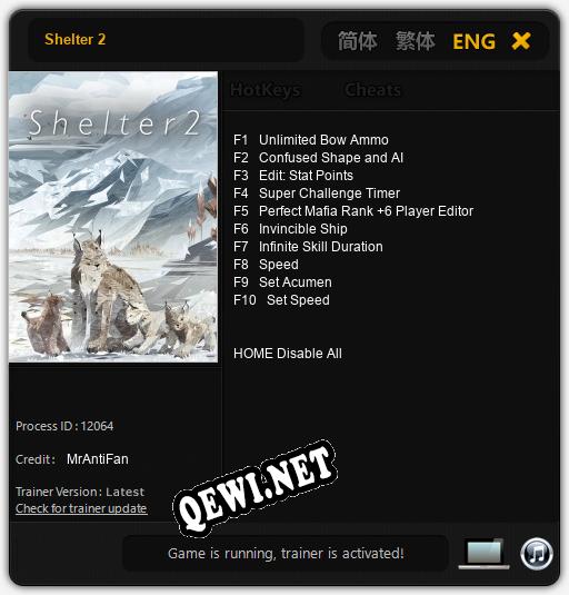 Shelter 2: ТРЕЙНЕР И ЧИТЫ (V1.0.20)