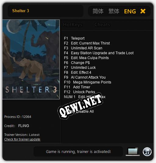 Shelter 3: ТРЕЙНЕР И ЧИТЫ (V1.0.88)