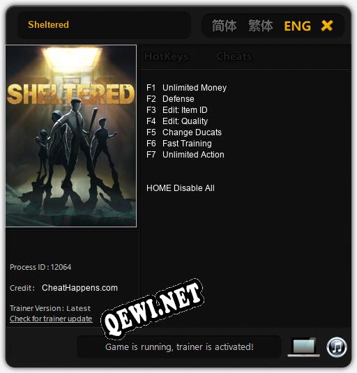 Sheltered: Трейнер +7 [v1.5]