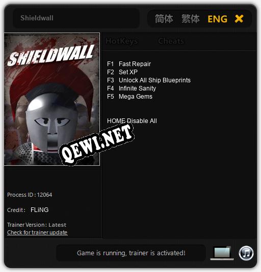 Трейнер для Shieldwall [v1.0.2]