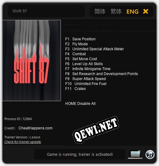 Shift 87: ТРЕЙНЕР И ЧИТЫ (V1.0.31)