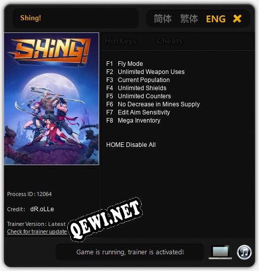 Shing!: Трейнер +8 [v1.8]
