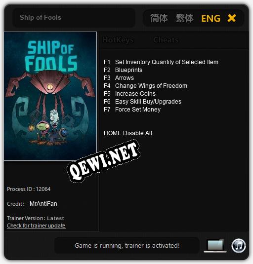 Трейнер для Ship of Fools [v1.0.4]