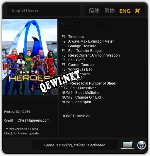 Ship of Heroes: Трейнер +15 [v1.2]