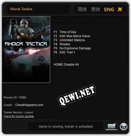 Shock Tactics: Трейнер +6 [v1.9]