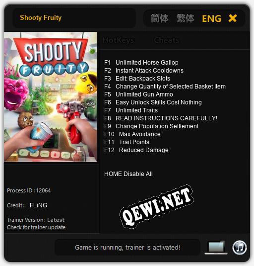 Shooty Fruity: Читы, Трейнер +12 [FLiNG]