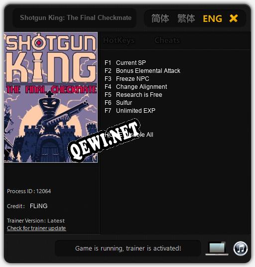 Shotgun King: The Final Checkmate: Трейнер +7 [v1.7]