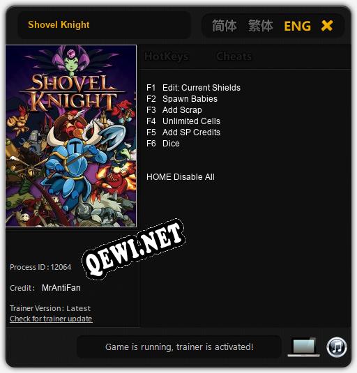 Трейнер для Shovel Knight [v1.0.2]