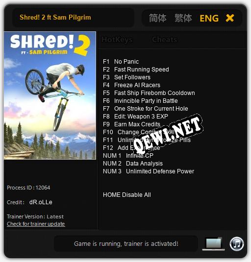 Shred! 2 ft Sam Pilgrim: Читы, Трейнер +15 [dR.oLLe]