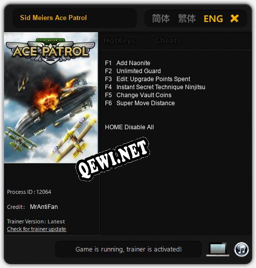 Трейнер для Sid Meiers Ace Patrol [v1.0.9]