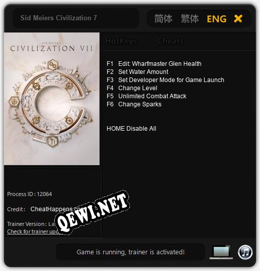 Sid Meiers Civilization 7: ТРЕЙНЕР И ЧИТЫ (V1.0.84)