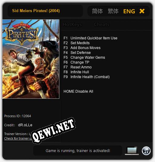 Sid Meiers Pirates! (2004): ТРЕЙНЕР И ЧИТЫ (V1.0.42)