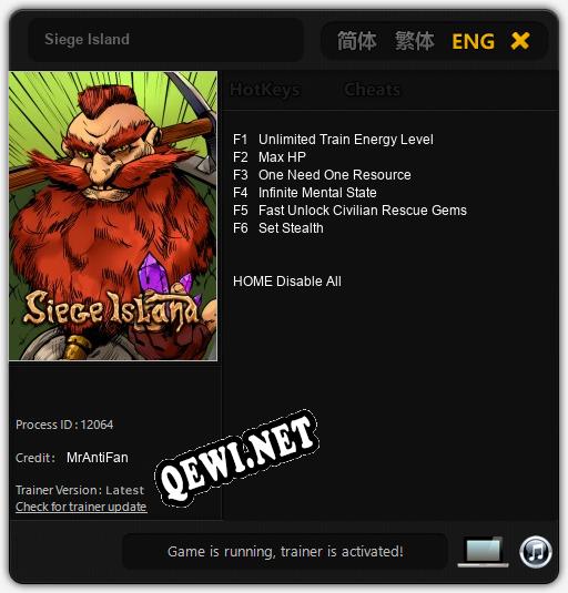 Siege Island: Трейнер +6 [v1.5]