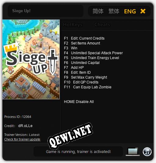 Siege Up!: Читы, Трейнер +11 [dR.oLLe]