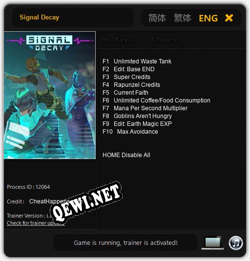 Signal Decay: Трейнер +10 [v1.2]