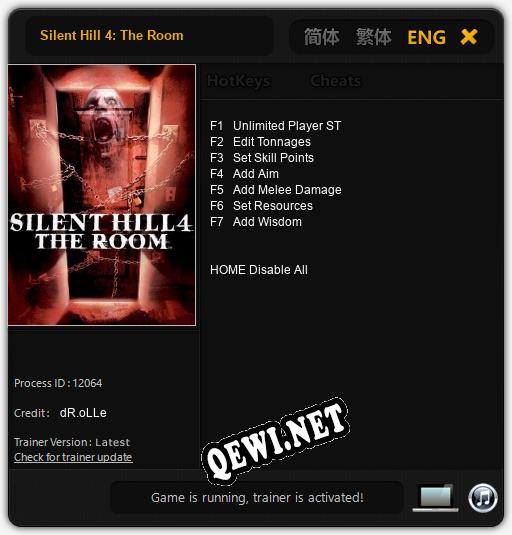 Silent Hill 4: The Room: ТРЕЙНЕР И ЧИТЫ (V1.0.21)
