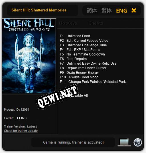 Silent Hill: Shattered Memories: Трейнер +11 [v1.6]