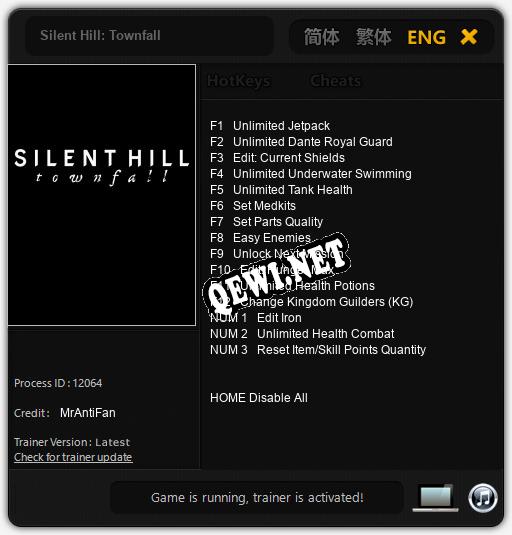 Silent Hill: Townfall: ТРЕЙНЕР И ЧИТЫ (V1.0.31)