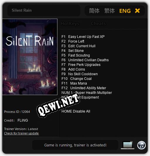 Трейнер для Silent Rain [v1.0.3]