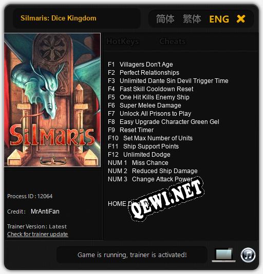 Silmaris: Dice Kingdom: Читы, Трейнер +15 [MrAntiFan]