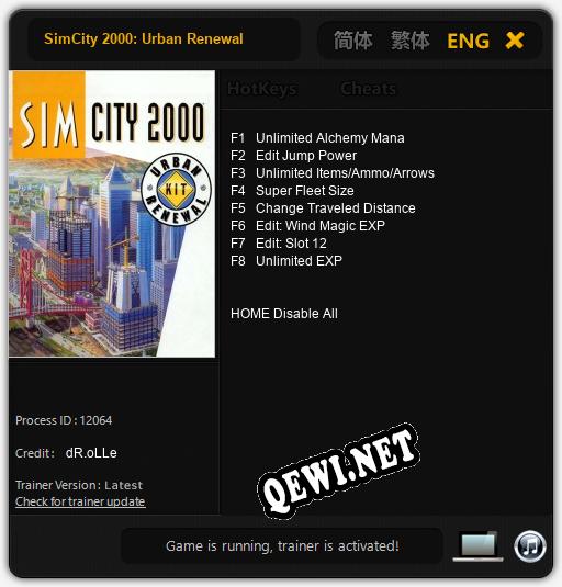 SimCity 2000: Urban Renewal: ТРЕЙНЕР И ЧИТЫ (V1.0.24)