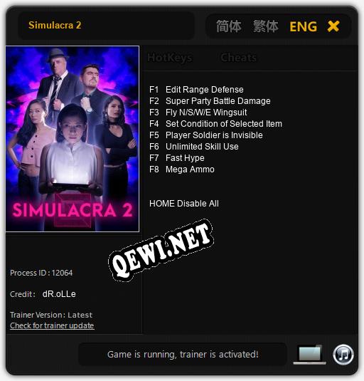 Simulacra 2: ТРЕЙНЕР И ЧИТЫ (V1.0.69)