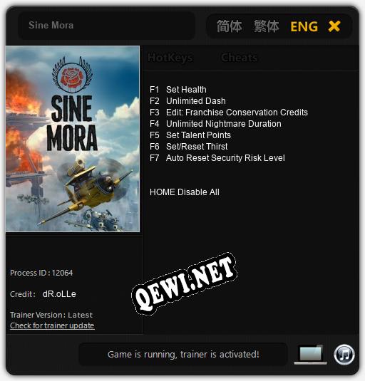 Sine Mora: Трейнер +7 [v1.5]