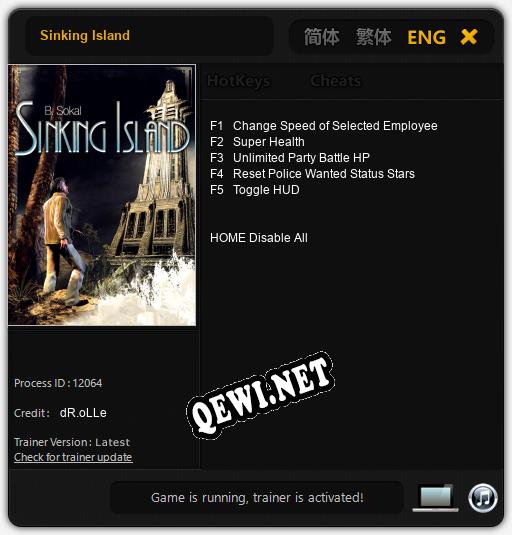 Трейнер для Sinking Island [v1.0.1]