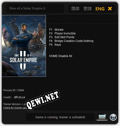 Sins of a Solar Empire 2: Читы, Трейнер +5 [dR.oLLe]