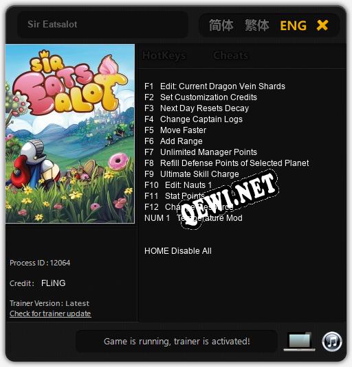 Sir Eatsalot: Читы, Трейнер +13 [FLiNG]