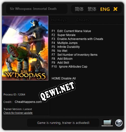 Sir Whoopass: Immortal Death: Читы, Трейнер +10 [CheatHappens.com]