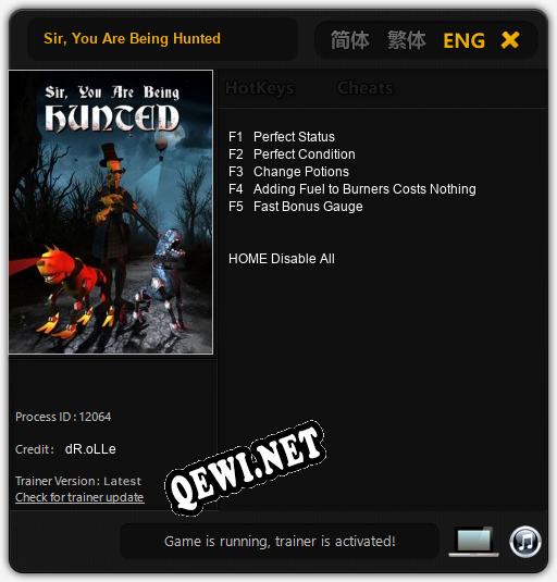 Sir, You Are Being Hunted: Читы, Трейнер +5 [dR.oLLe]