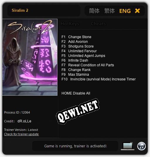 Трейнер для Siralim 2 [v1.0.9]