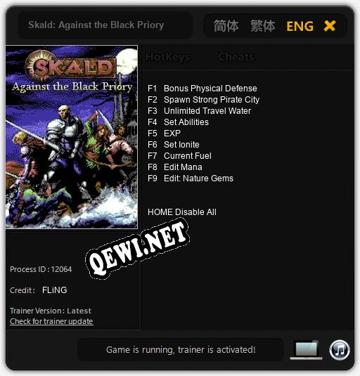 Трейнер для Skald: Against the Black Priory [v1.0.5]