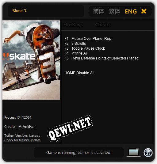 Skate 3: Читы, Трейнер +5 [MrAntiFan]
