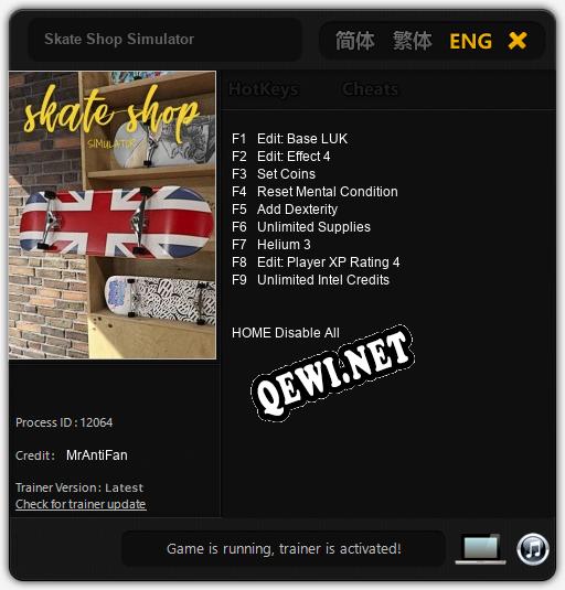 Skate Shop Simulator: Читы, Трейнер +9 [MrAntiFan]