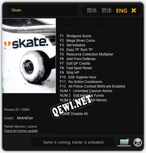 Трейнер для Skate [v1.0.6]