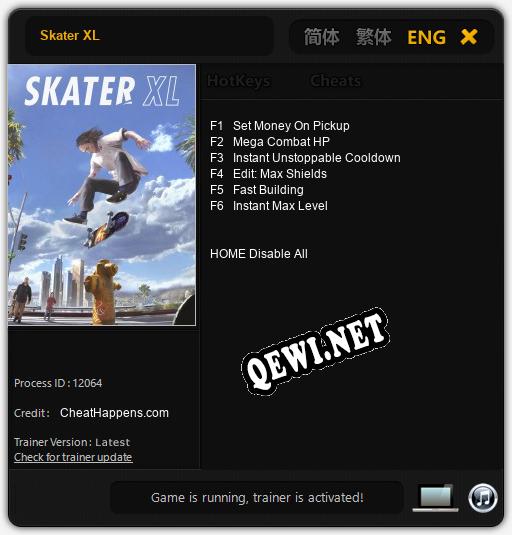 Трейнер для Skater XL [v1.0.4]