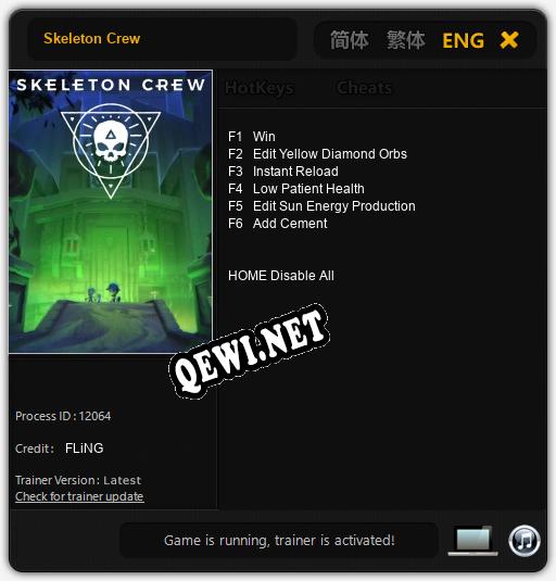 Трейнер для Skeleton Crew [v1.0.6]