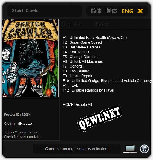 Sketch Crawler: Читы, Трейнер +12 [dR.oLLe]