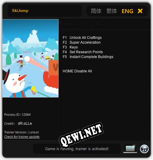 SkiJump: Читы, Трейнер +5 [dR.oLLe]