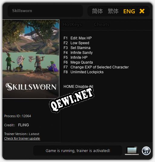 Skillsworn: Читы, Трейнер +8 [FLiNG]