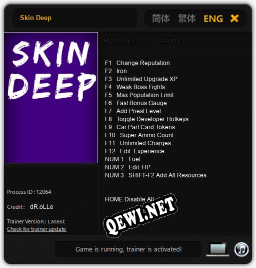 Skin Deep: Читы, Трейнер +15 [dR.oLLe]