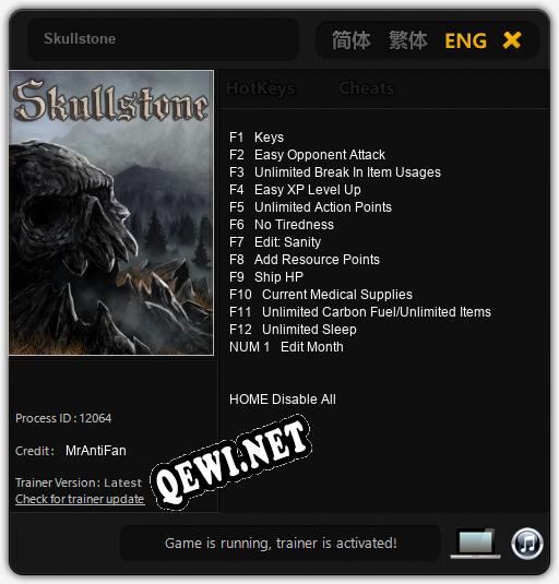 Skullstone: Читы, Трейнер +13 [MrAntiFan]