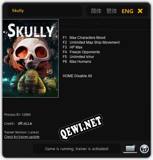 Skully: ТРЕЙНЕР И ЧИТЫ (V1.0.55)