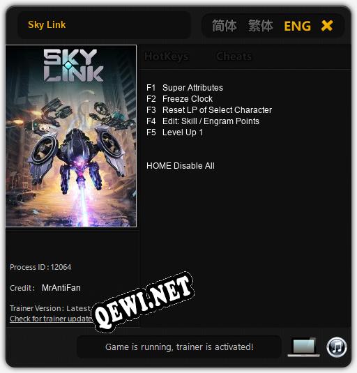 Sky Link: Читы, Трейнер +5 [MrAntiFan]