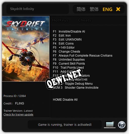 Skydrift Infinity: Трейнер +15 [v1.8]