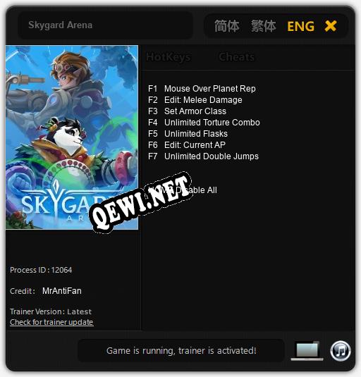 Skygard Arena: Трейнер +7 [v1.4]