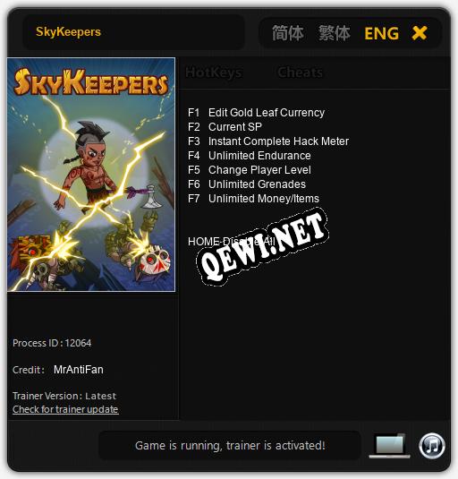 Трейнер для SkyKeepers [v1.0.3]